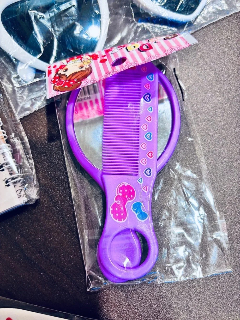 Fashion Kids Fun Brand New in the Package With Fashion Jewelry Handle Mirror Set